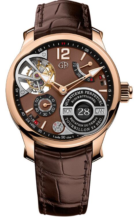Greubel Forsey QP a Equation rose gold brown Dial replica watch